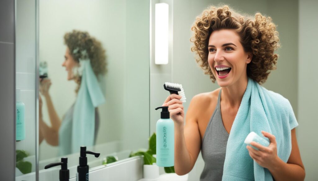 preparing curly hair